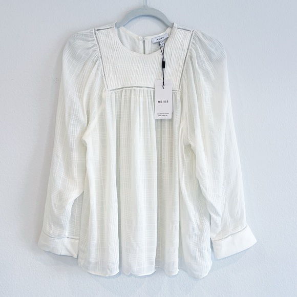 REISS MARCIA LADDER INTEREST BLOUSE New With Tags - Picture 8 of 14